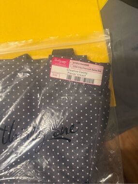 thirty-one Charcoal with White Swiss Dot Organizer Tote